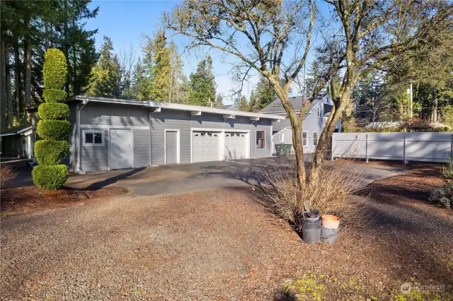 Bonus - Detached Garage - 2 car doors, but equals the size of most 4 stall garages. Includes a space for a workout room?