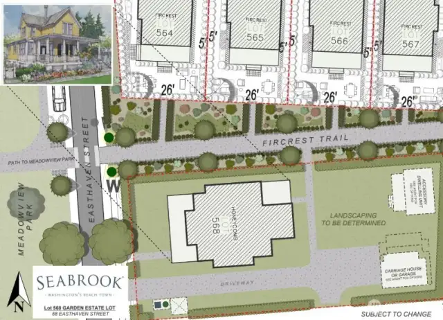 Landscape plan rendering