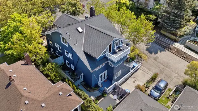 aerial view of property