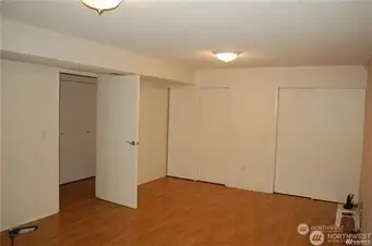 The primary bedroom has is a great size.
