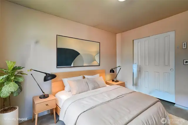 Virtually staged to show alternative use of 3rd bedroom