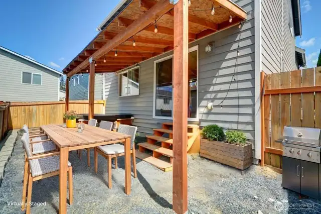 Virtually staged back yard