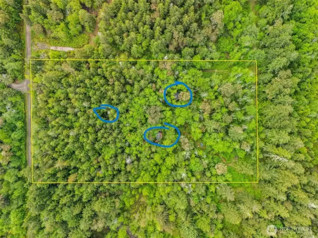 Yurts are circled