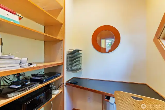 Hidden office.  Equipment can stay and the TV's can stay negotiable.