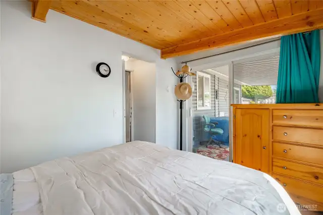 Access to the covered deck.