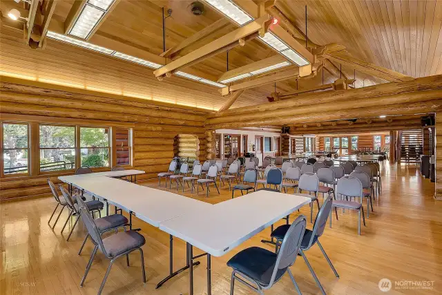 Library and kitchen