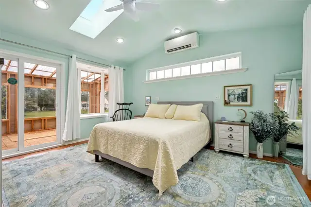 Very spacious primary on the upper living level.