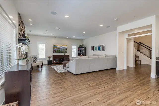 New LVP flooring in 2022. Note the interior fire sprinklers as well!