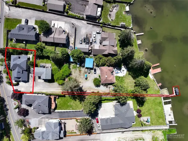 Approximate property and easement lines shown