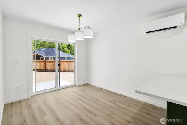 Dining area, not the mini-split.