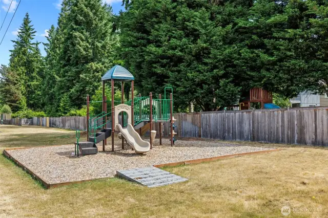 A welcoming playground offers a safe space for kids to play and enjoy the outdoors.