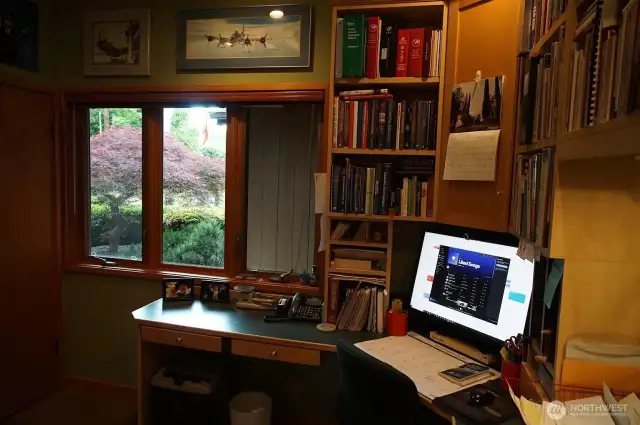 The third bedroom is currently being used as an office, also has a lovely garden view.