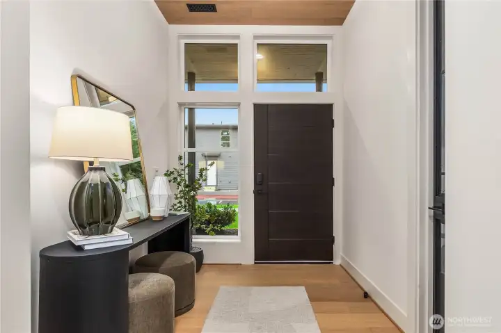 Bright south facing entry
