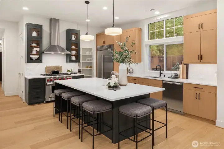 Large kitchen center island