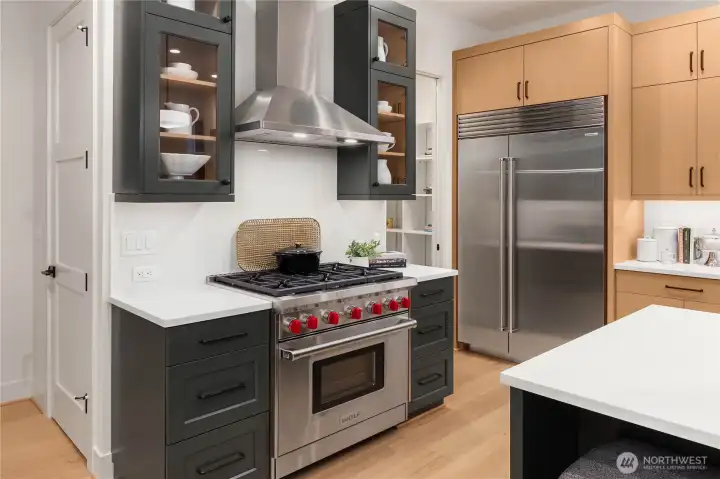 Wolf gas range & Subzero refrigerator