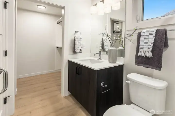 3/4 bath in the living space