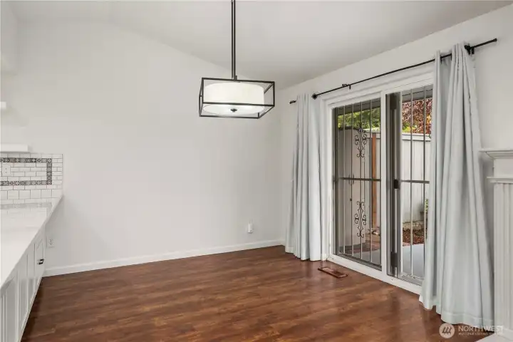 Dining room - with access to private fenced back patio area.