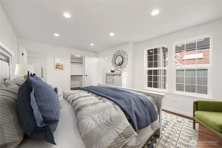 Primary ensuite -private bathroom and walk-in closet.