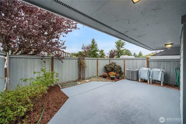 Large patio - freshly painted.