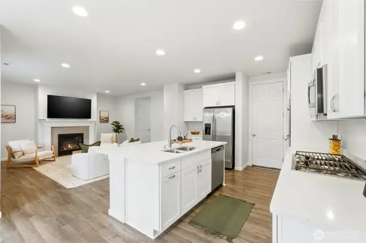 Open concept kitchen and great room offer plenty of space for entertaining