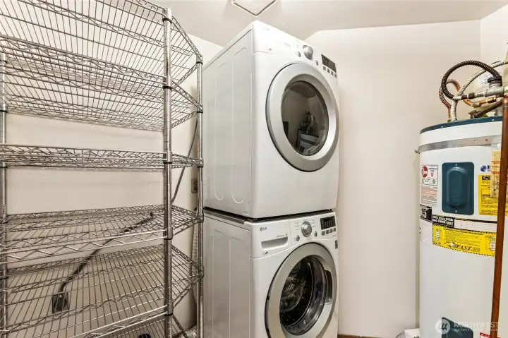 Separate laundry room with full size washer/dryer.