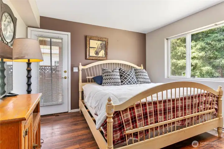 One of two bedrooms on the main floor.