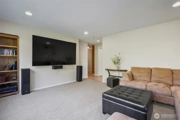 Main level media rec room.