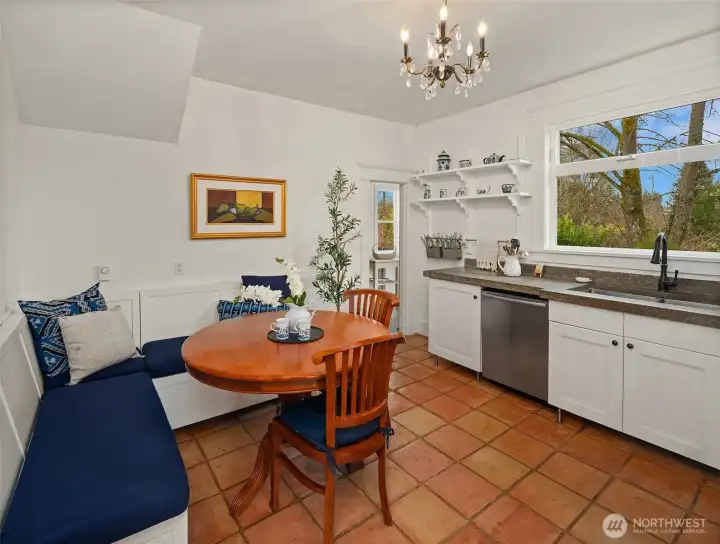 Dining nook in the kitchen