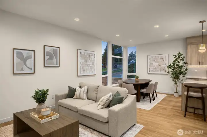 Spacious living room perfect for gatherings.