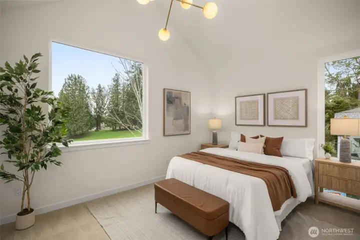 Spacious primary suite on the 3rd floor.