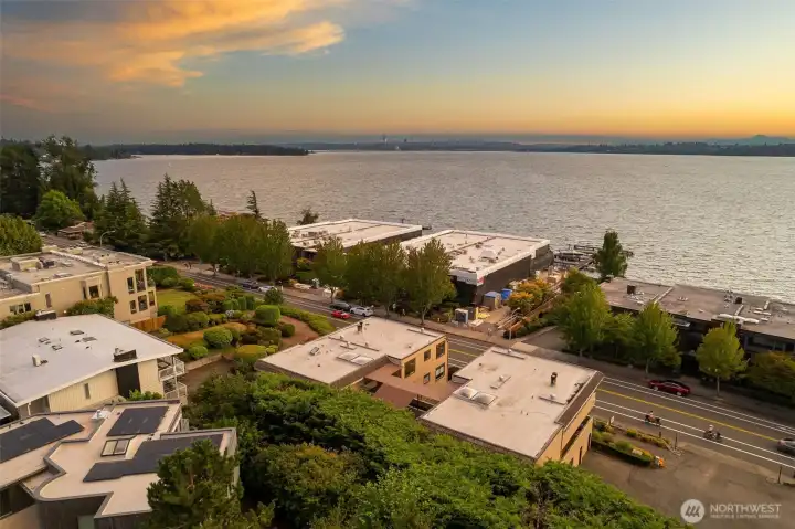 Gorgeous Lake Washington and westerly views of Seattle & the Olympic Mountains from almost every room!