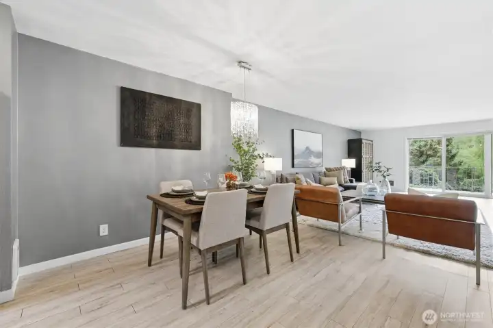 Space is large enough for two dining rooms