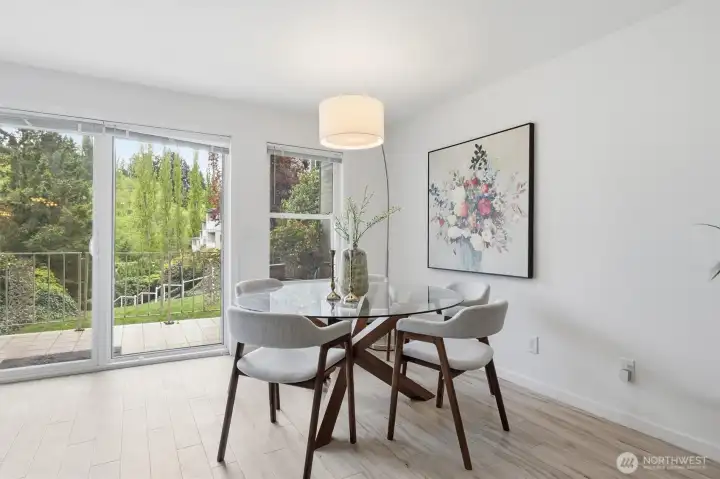 Natural light fills the room