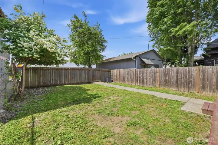 Possibilities for the backyard are numerous.  Including adding a detached accessory dwelling unit (DADU). Buyer to verify feasibility.  See supplemental attachments in the Listing.