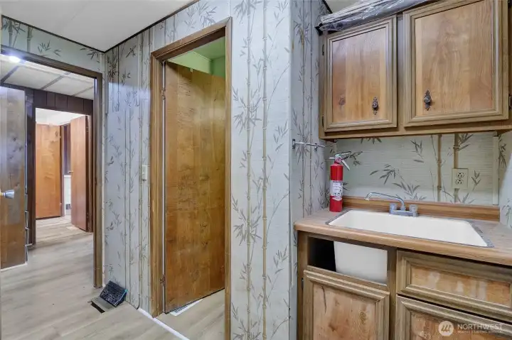 Storage in laundry room