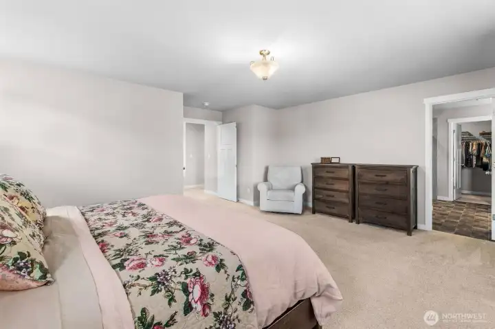 French doors lead into large primary suite
