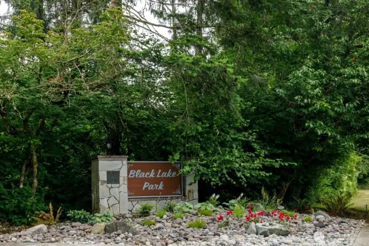 Black Lake park features a community space and