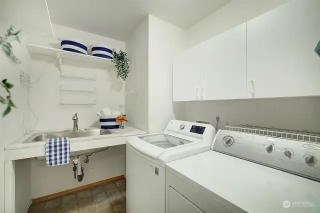 Main floor laundry/utility room with sink