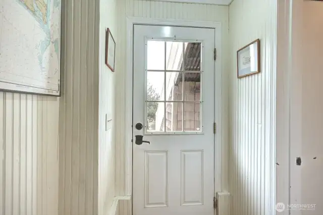 Exterior door on lower level