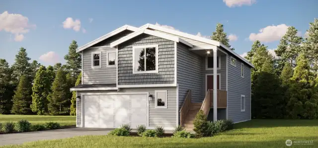 Image is a rendering. Photographs are for illustrative purposes only. Features, finishes, interior/exterior colors, landscaping and floorplan shown may vary from actual homes built.