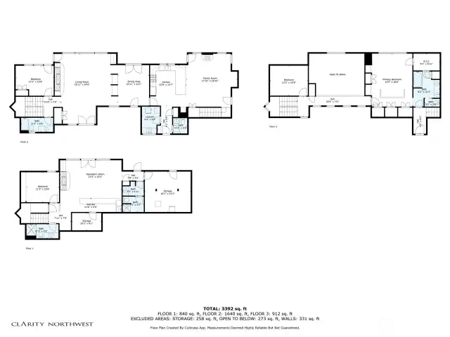 Floor plans for main house. More floor plans available upon request.