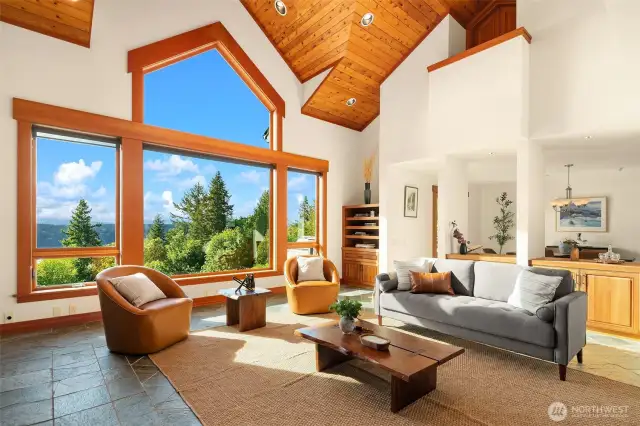 Wondrous views and lovely built-ins create a safe haven and restful  atmosphere.