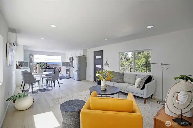 Living area looking towards kitchen