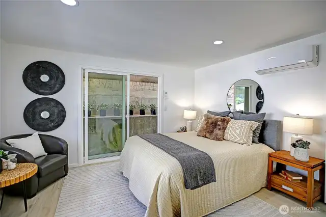 Master bedroom with it's private entrance.