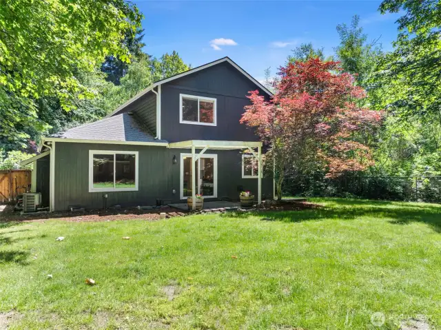 Oversized private yard - perfect for entertaining, pets, or play!