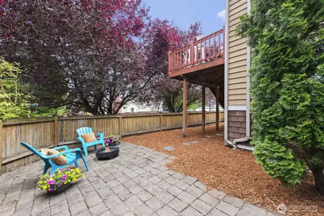 Enjoy the patio or add raised beds.