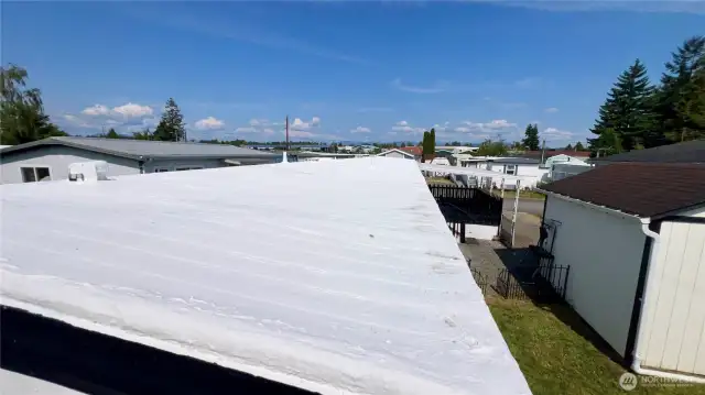 Recoated Roof