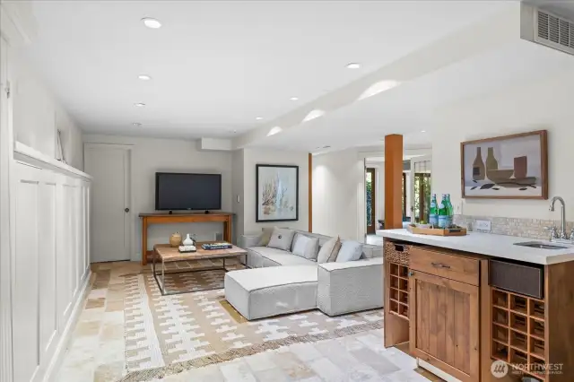 Lower level flex space