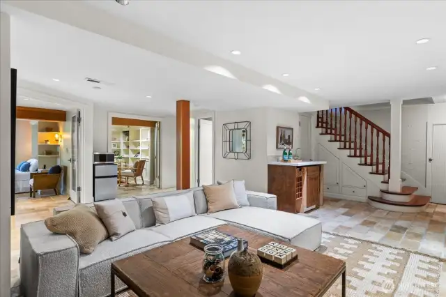 Lower level flex space