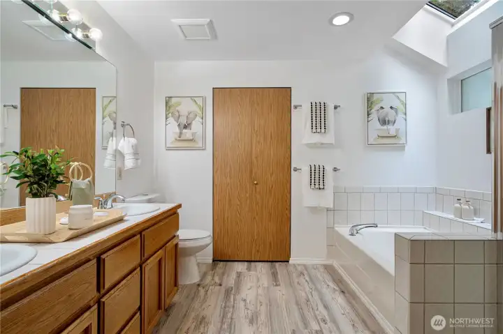 master bathroom on the main floor
